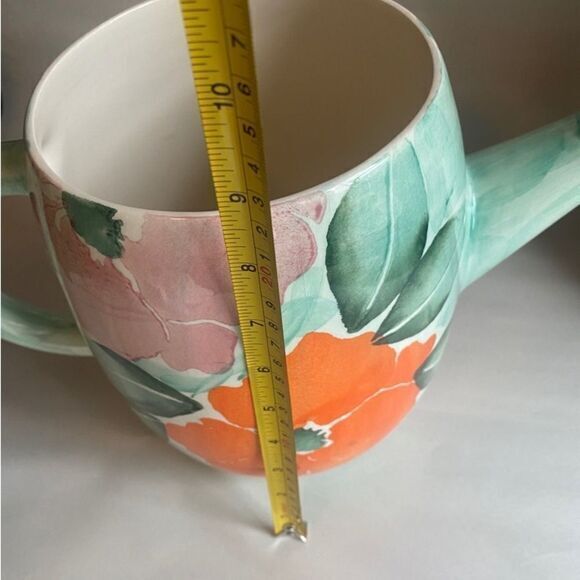 Hand painted decorative, ceramic‎ watering pitcher - Picture 4 of 8